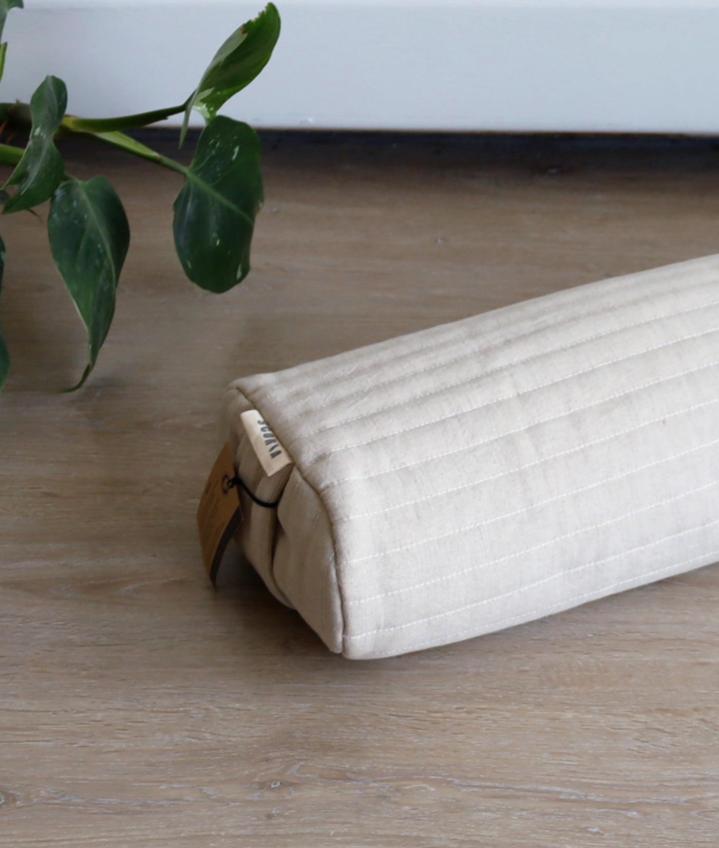 Small Compact Rectangular Yoga Bolster | Natural & Organic | Raw Linen