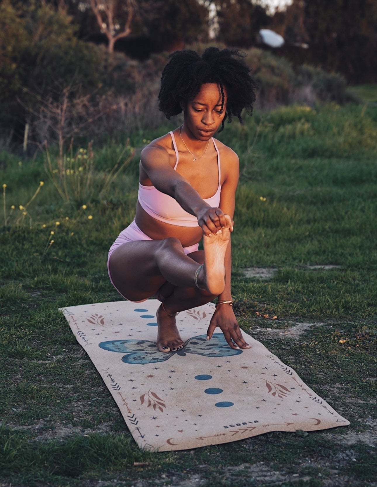 X-Thick Butterfly Cork Yoga Mat | 6MM