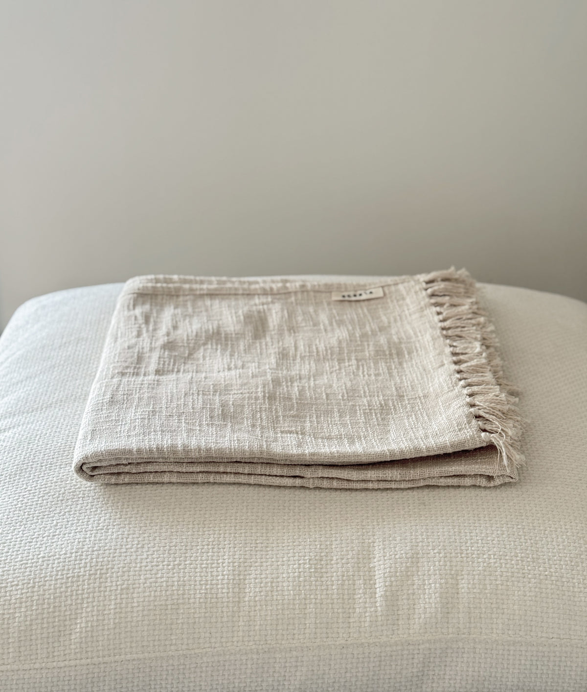 Lightweight Cotton Yoga Blanket with Fringe | GOTS Certified Organic | Eco-Friendly