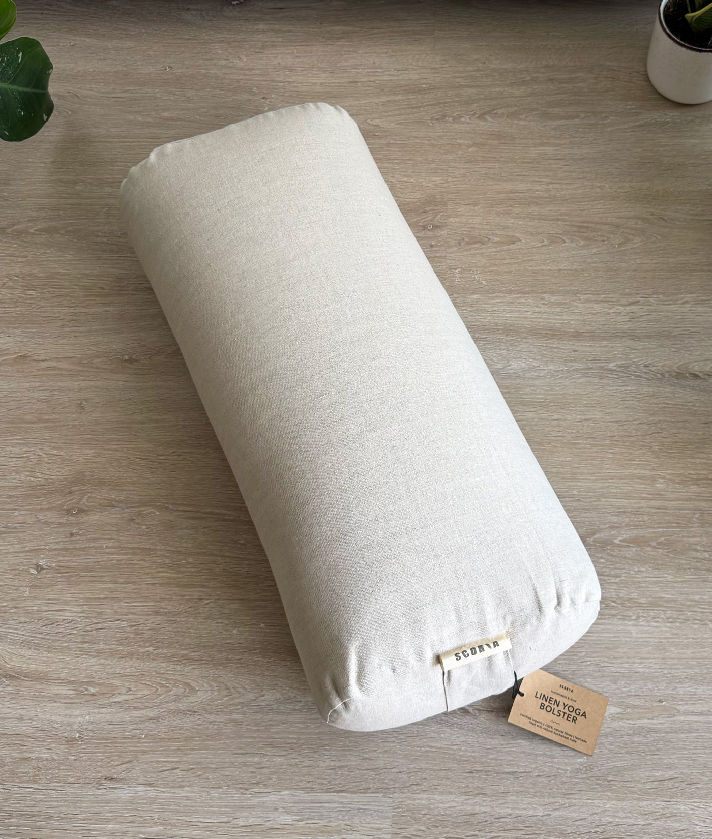 Rectangular Linen Yoga Bolster | Natural & Organic | 100% Linen