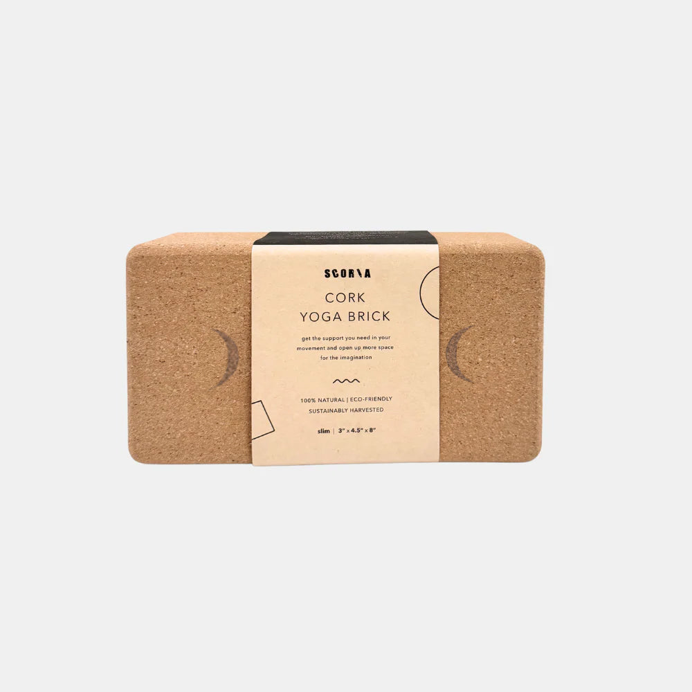 SLIM MOON CORK YOGA BLOCK | 3"x 4.5"x8.5"