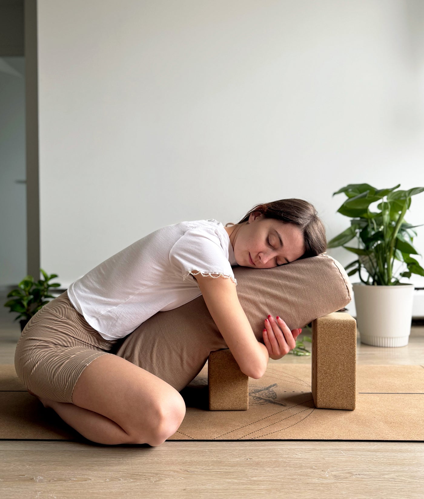 Rectangular Yoga Bolster | Natural & Organic | Muted Brown