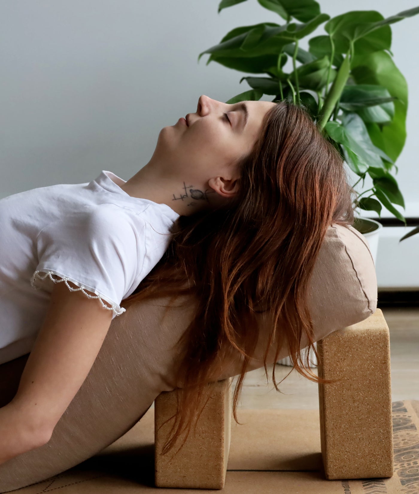 Rectangular Yoga Bolster | Natural & Organic | Muted Brown