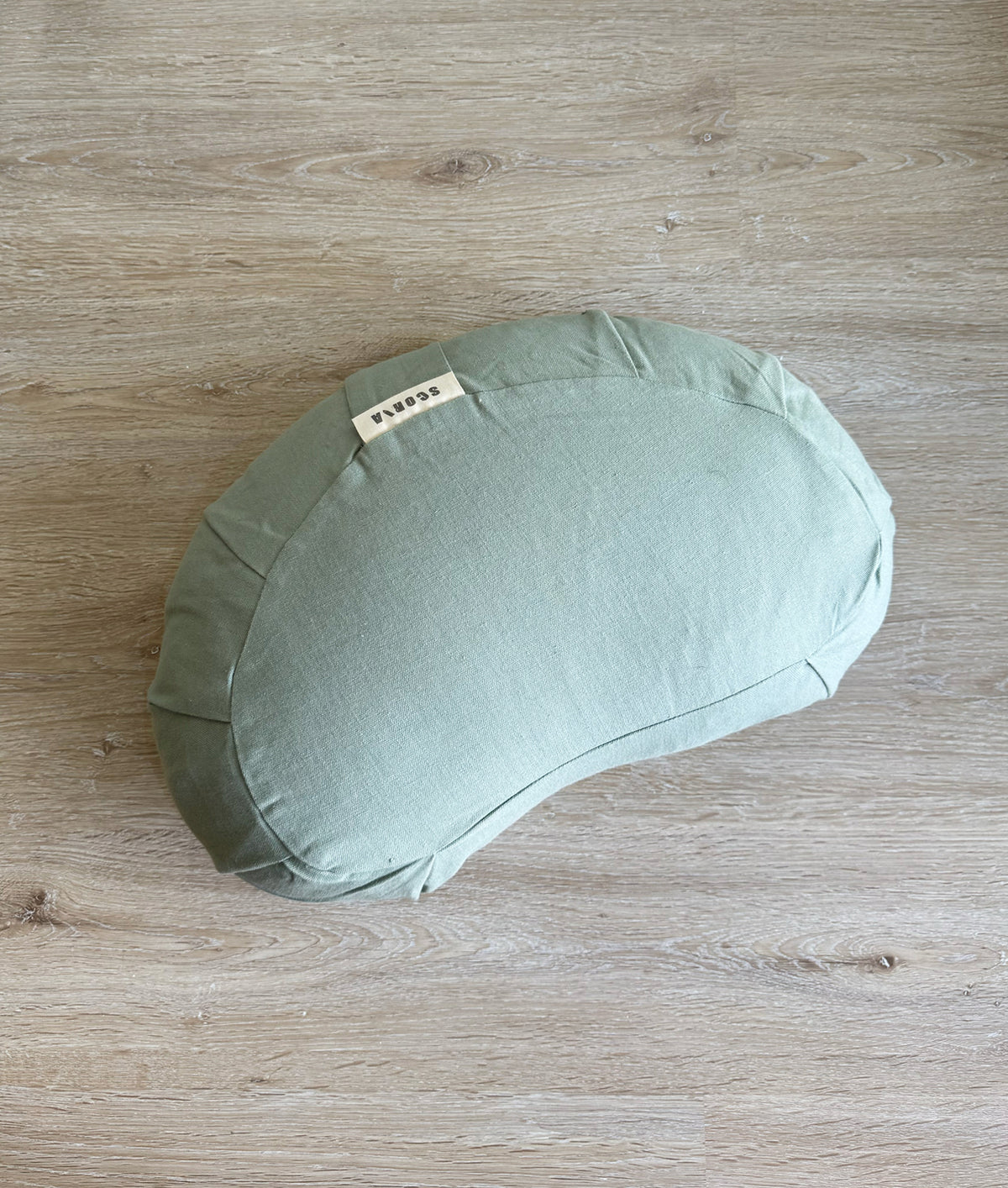 Crescent Natural Meditation Cushion | Sage Green