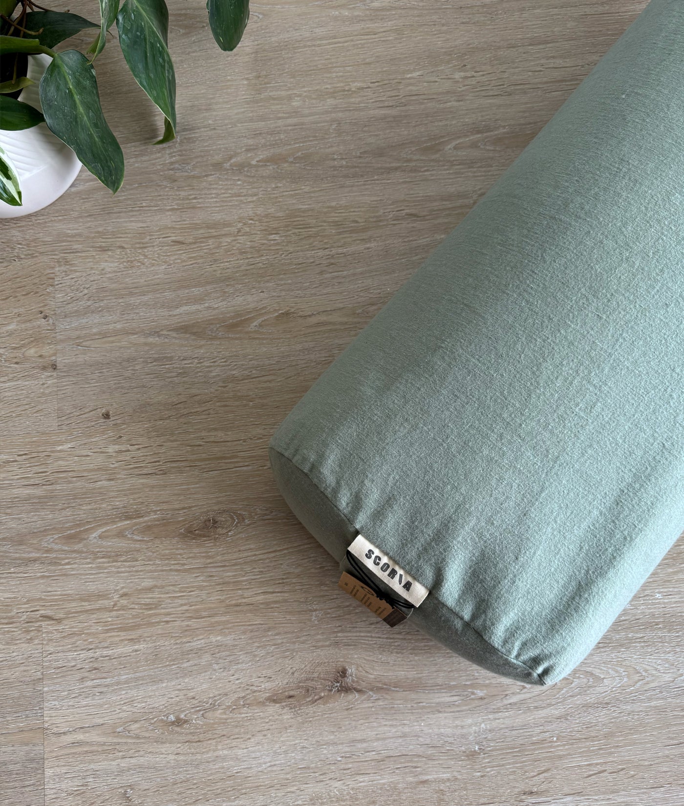 Rectangular Yoga Bolster | Natural & Organic | Sage Green