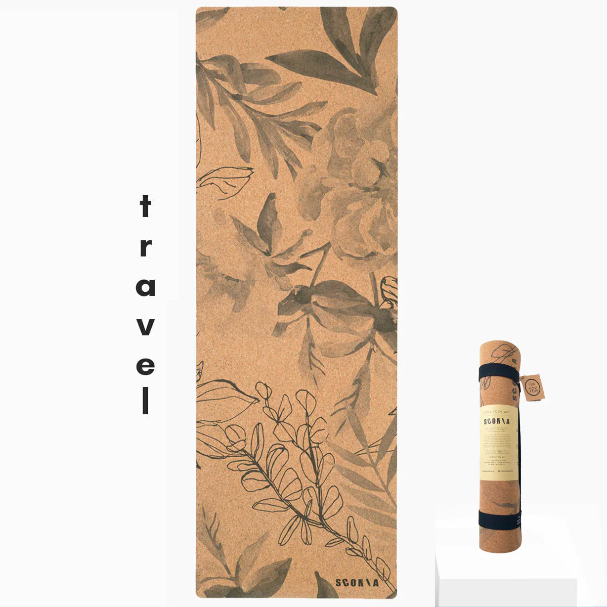 Travel Artist Cork Yoga Mat | 2MM