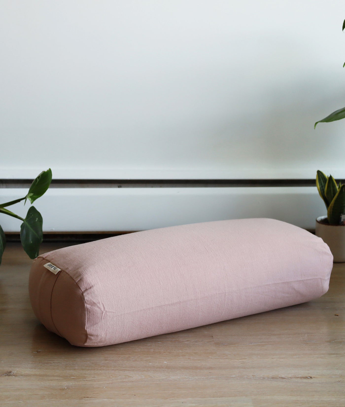 Rectangular Yoga Bolster | Natural & Organic | Soft Pink