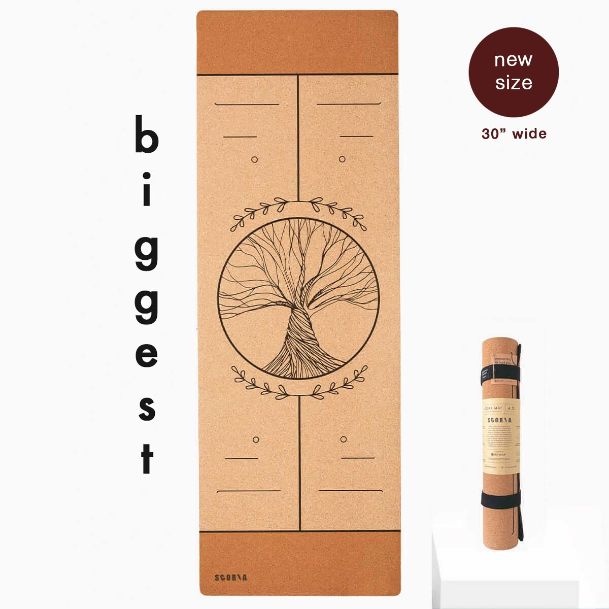 Biggest Tree of Life Cork Yoga Mat | 6MM - Scoria World