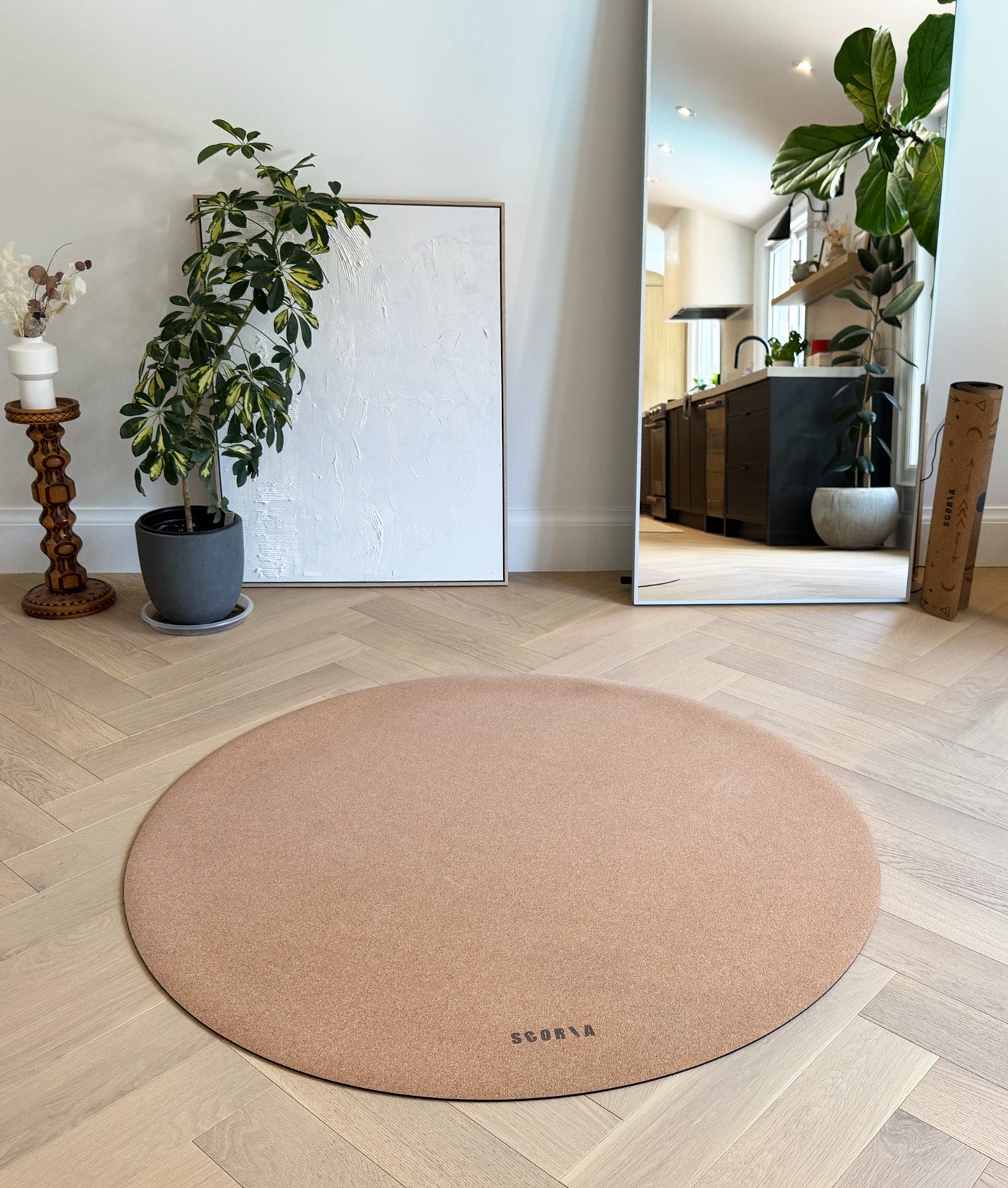 Essential Round Cork Yoga Mat | Multi-use | 53" dia