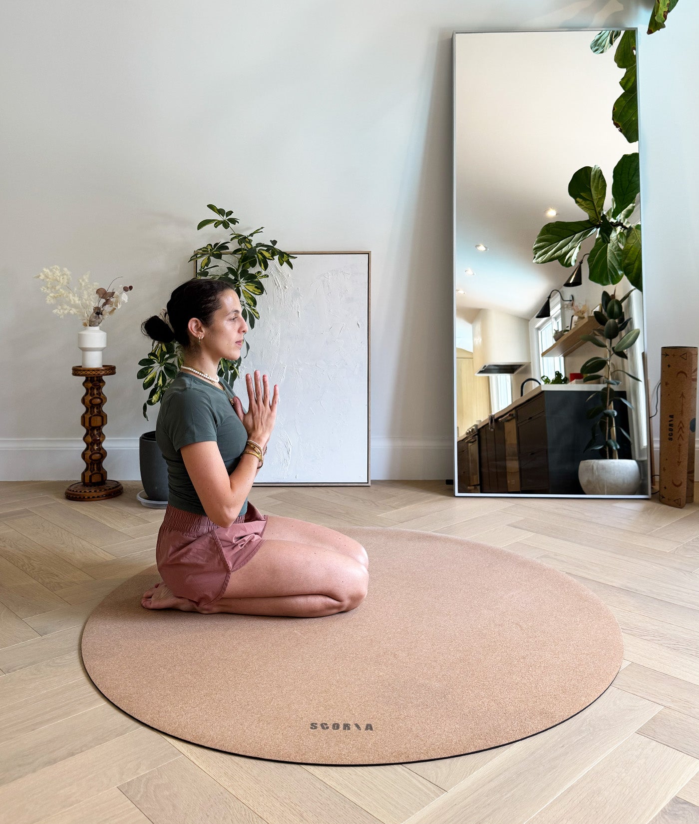 Essential Round Cork Yoga Mat | Multi-use | 53" dia