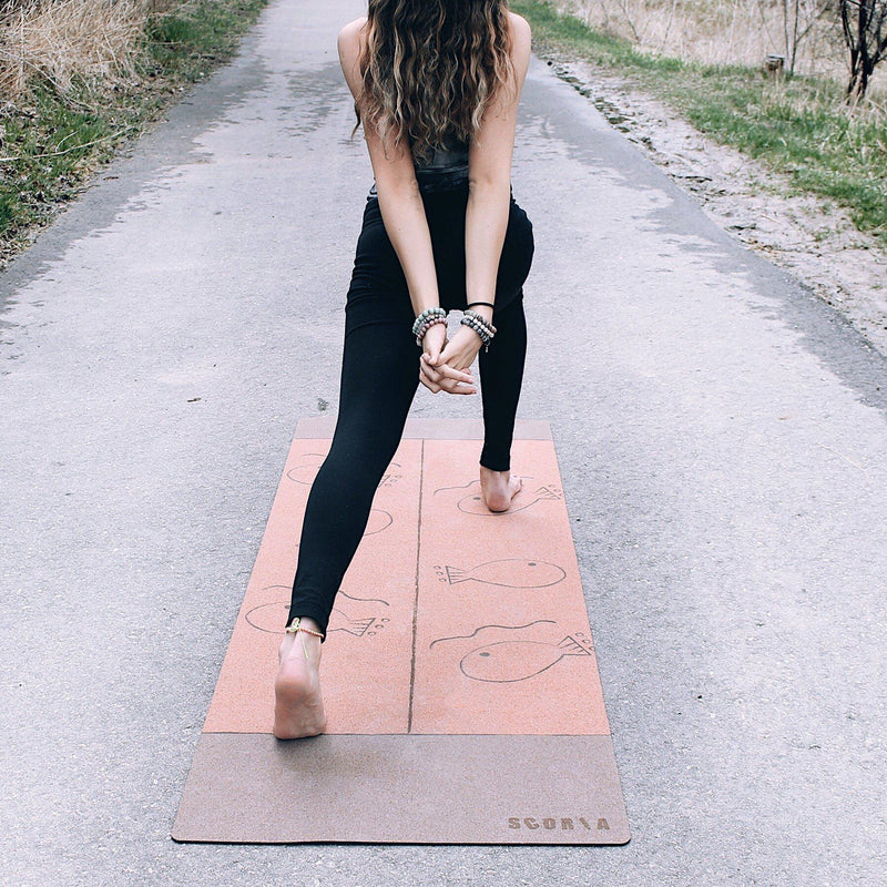 Alignment Cork Yoga Mat | 3.5MM - Scoria