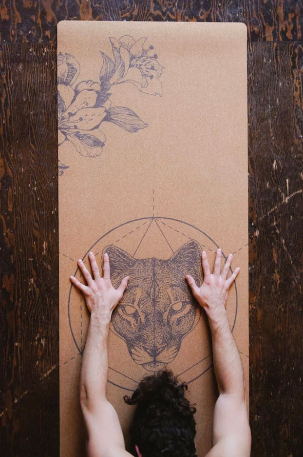 *PRE-ORDER* Mountain Lion Cork Yoga Mat (3.5MM OR 4.5MM) - Scoria