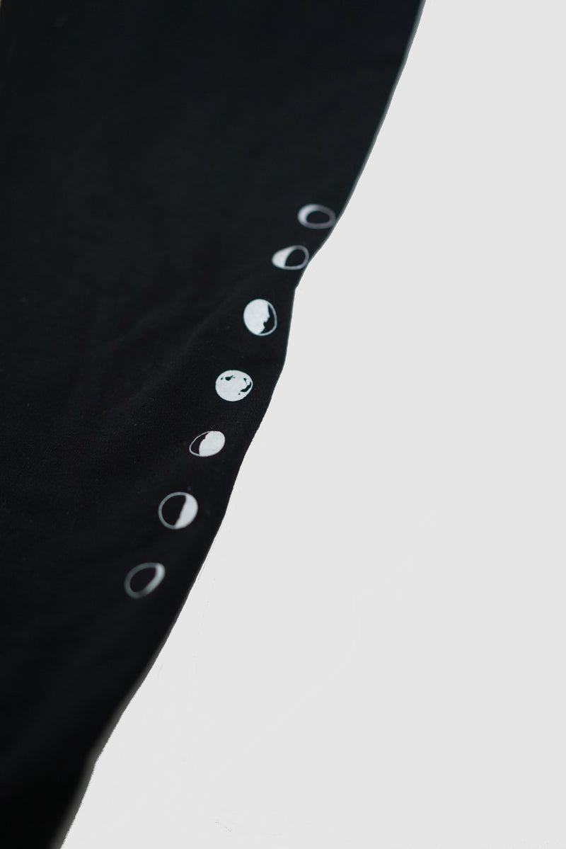 Moon Phases Black Sweatshirt - Scoria