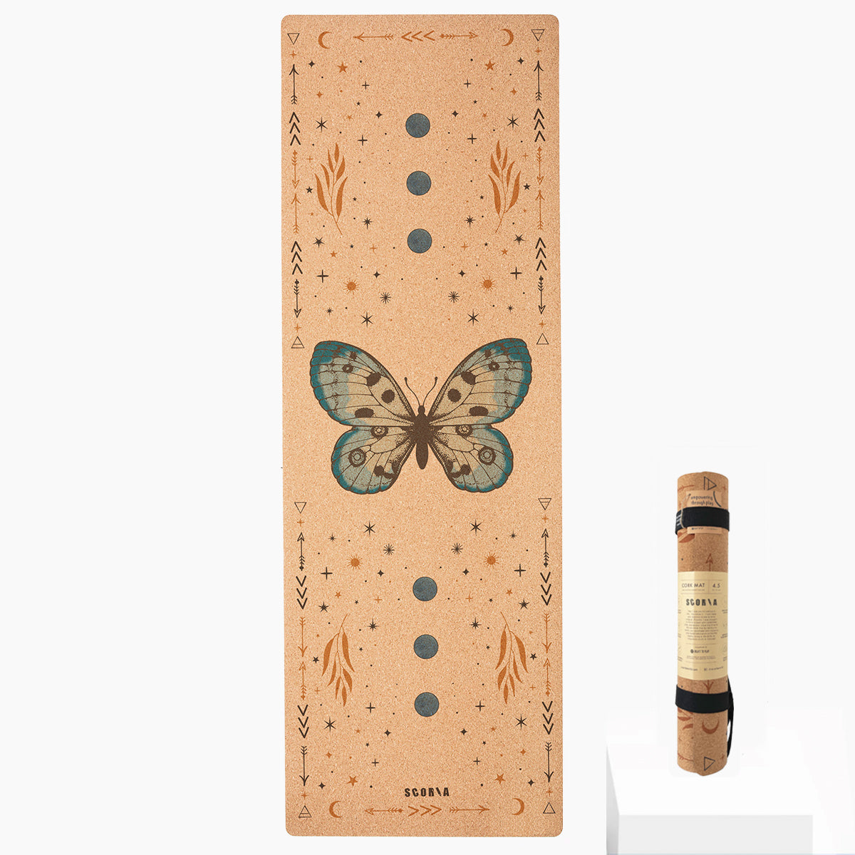 Butterfly Cork Yoga Mat 4.5MM