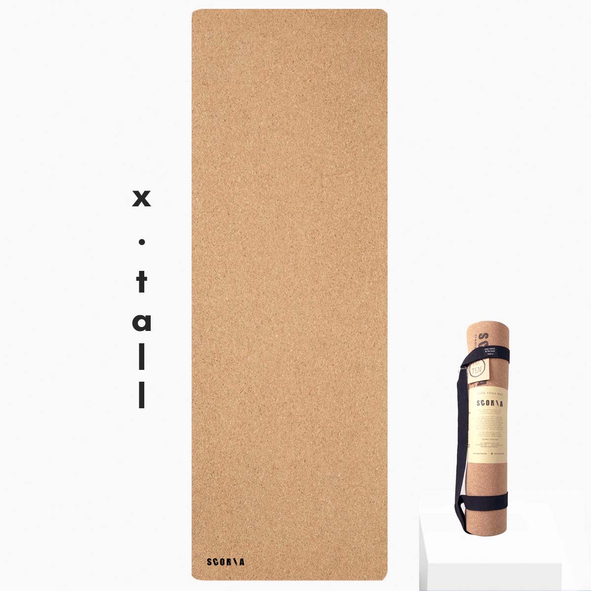 Scoria Essential Long & Tall, Big Cork Yoga Mat | Best & Kindest