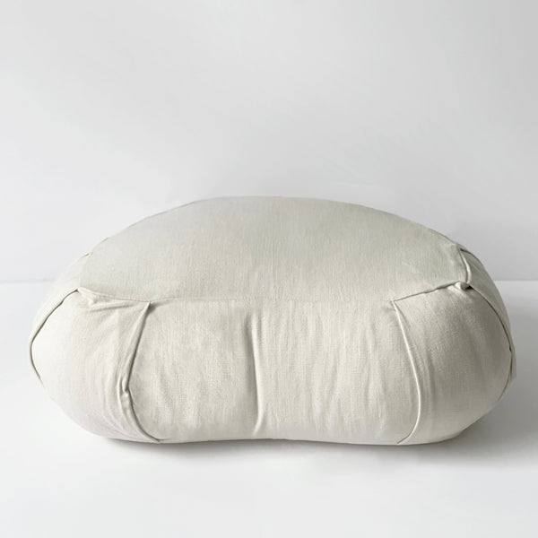 scoria's organic natural sustainable ethical environmental crescent meditation cushion