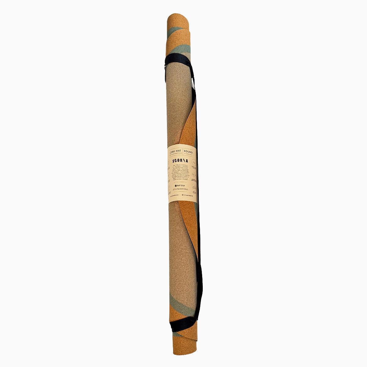 Blue Petals Round Cork Yoga Mat | Multi-use | 53" dia