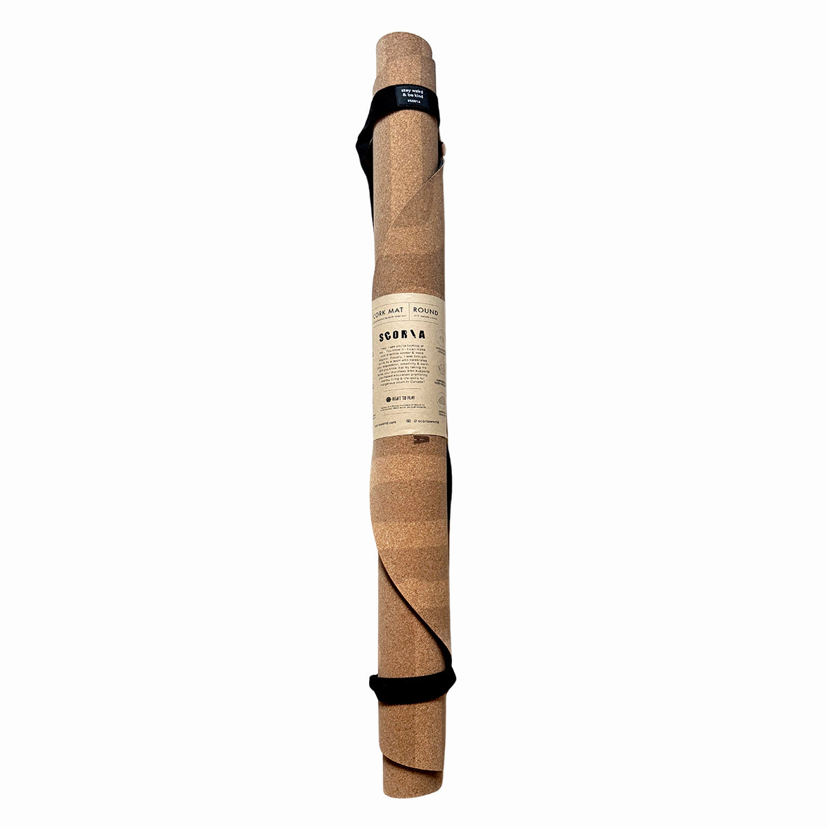 Elephant Walk Round Baby Mat - Cork Yoga Mat | Play & Stretch | 47" dia