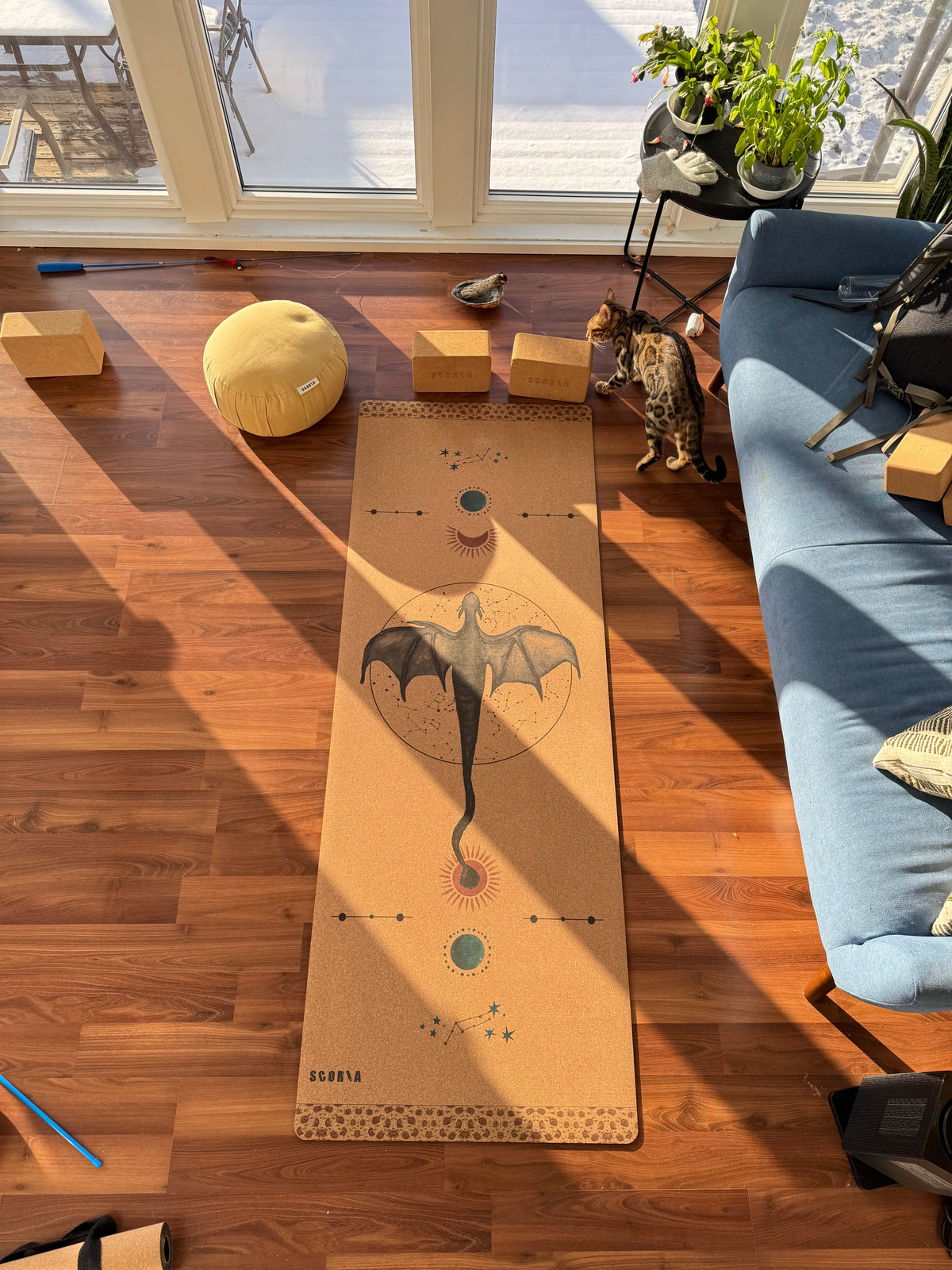 Flying Dragon Cork Yoga Mat | 4.5MM