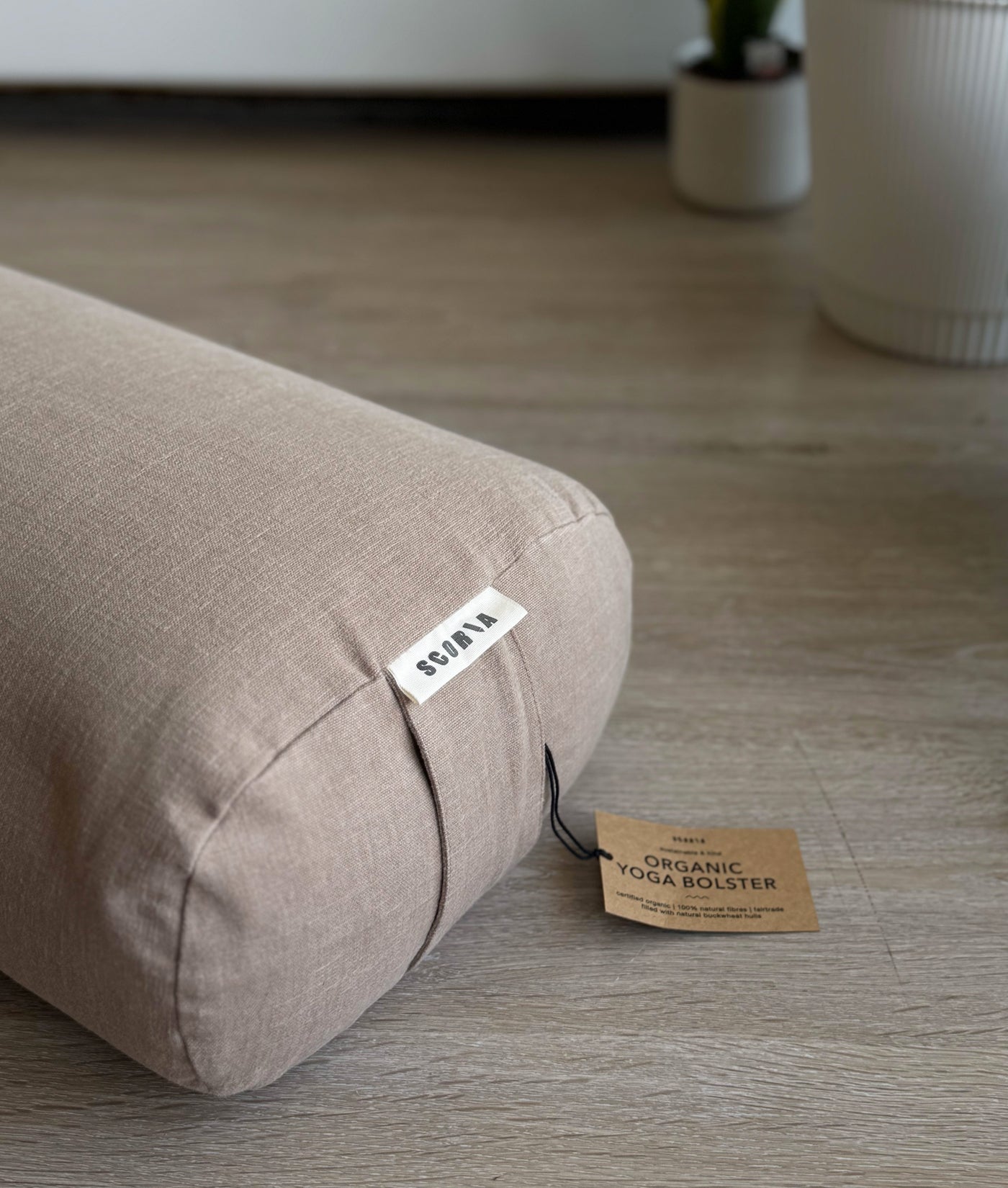 Rectangular Yoga Bolster | Natural & Organic | Muted Brown