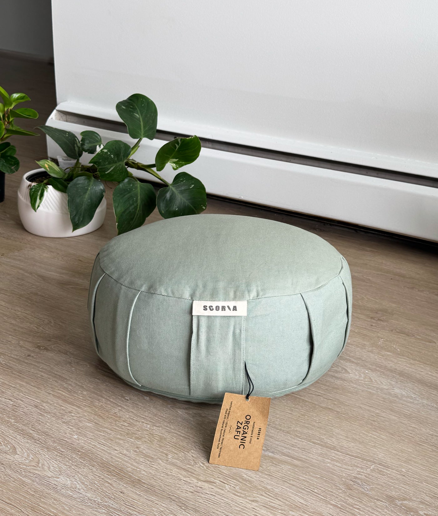 Zafu Natural Meditation Cushion | Sage Green