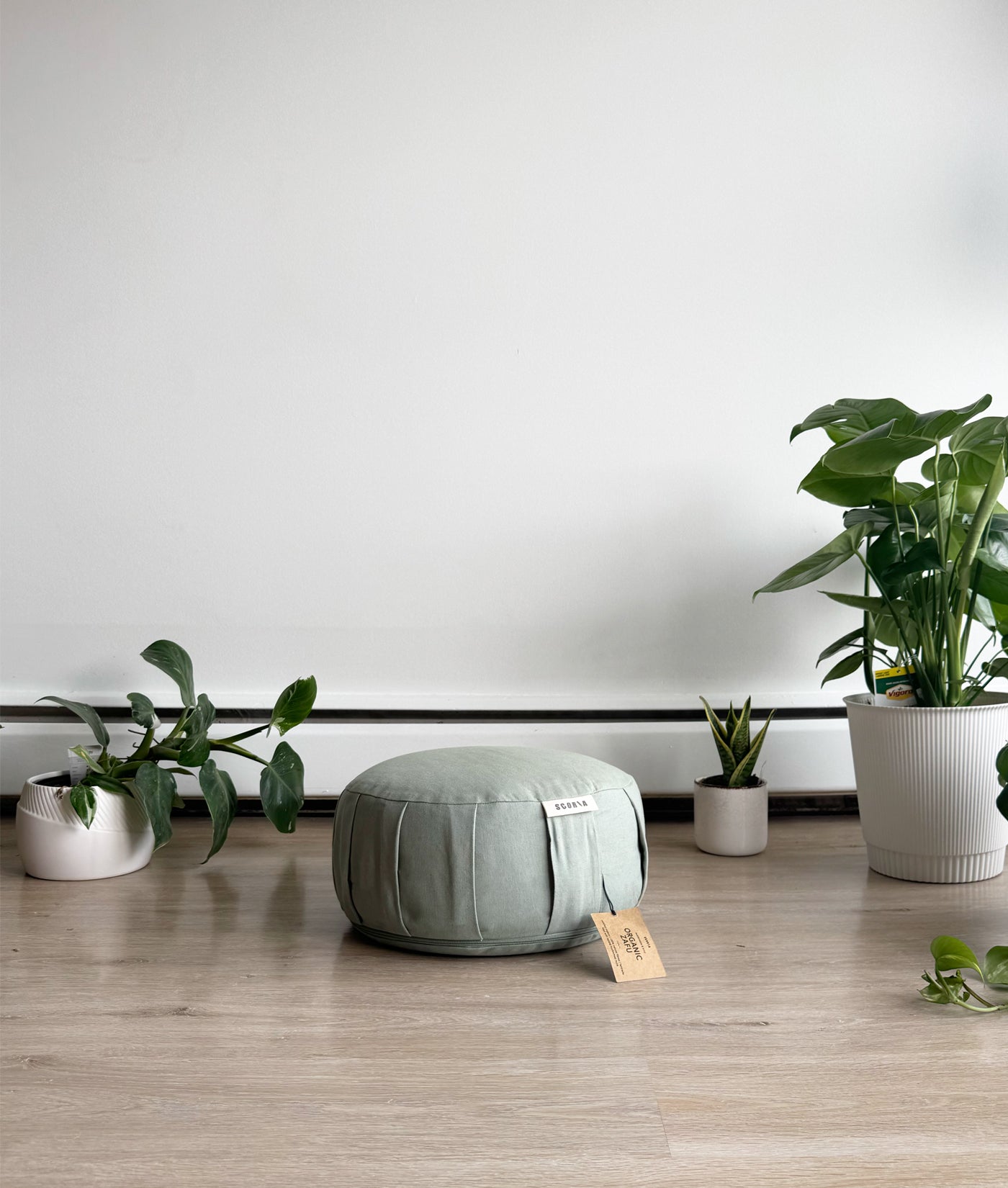 Zafu Natural Meditation Cushion | Sage Green