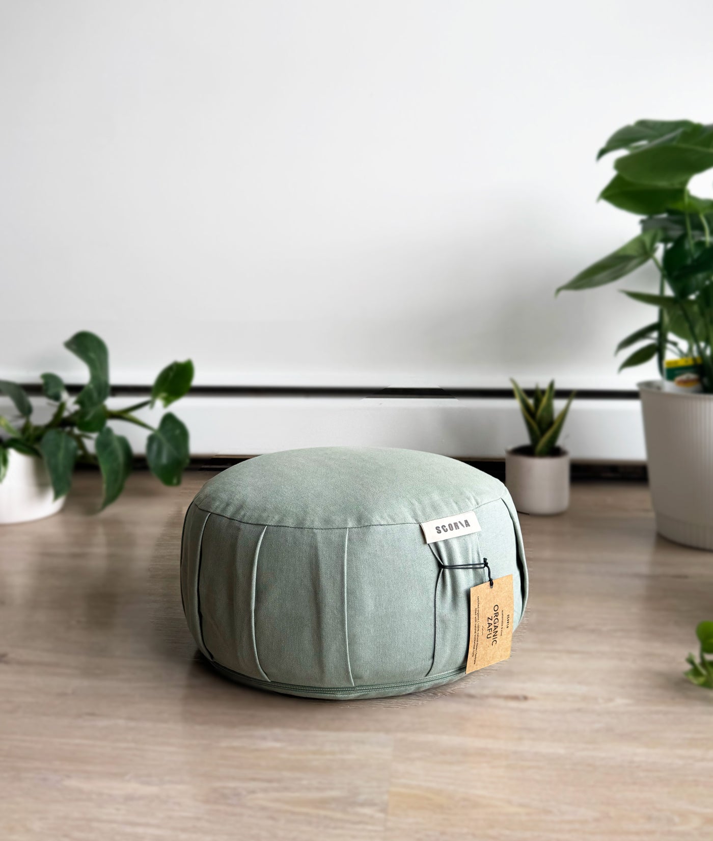 Zafu Natural Meditation Cushion | Sage Green