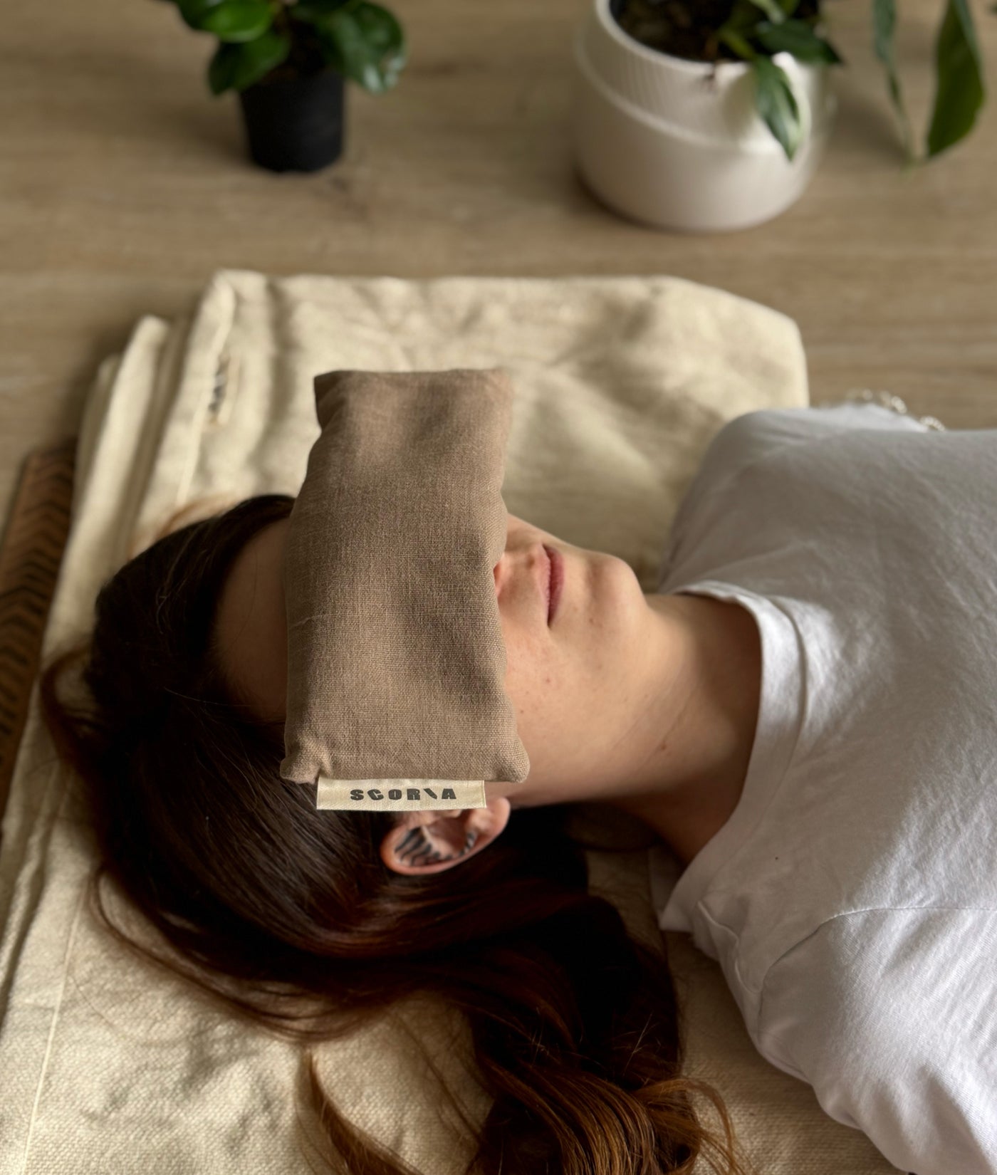 Eye Pillow - Muted Brown | Natural & Organic | Lavender Scented