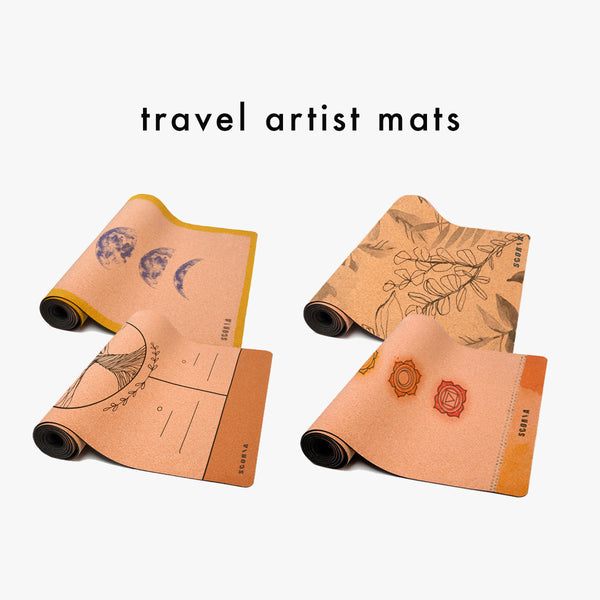 Travel Artist Cork Yoga Mat | 2MM