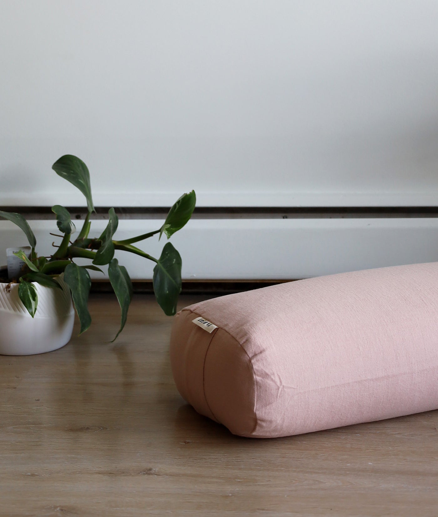 Rectangular Yoga Bolster | Natural & Organic | Soft Pink