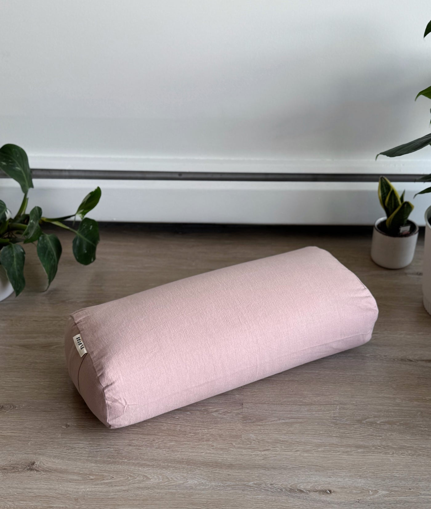 Rectangular Yoga Bolster | Natural & Organic | Soft Pink