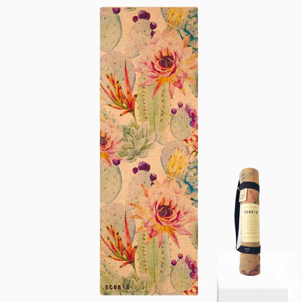 Botanicals Cork Yoga Mat | 4.5MM | Best Cork Yoga Mats, Sustainable non ...