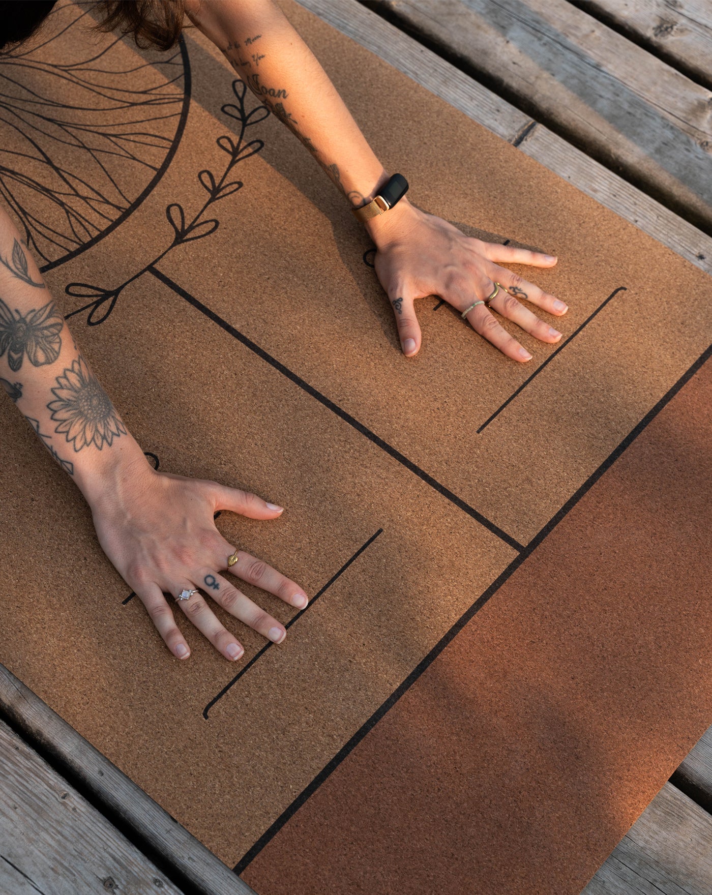 Tree of Life Alignment Cork Yoga Mat | 4.5MM