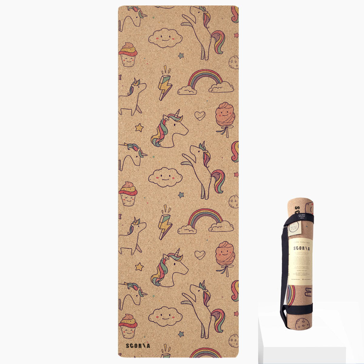 Unicorn Adults Cork Yoga Mat | 4.5MM