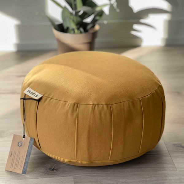 Zafu Natural Meditation Cushion | Amber Gold
