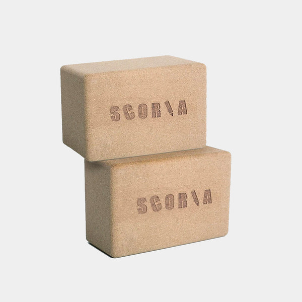 cork yoga blocks pair scoria