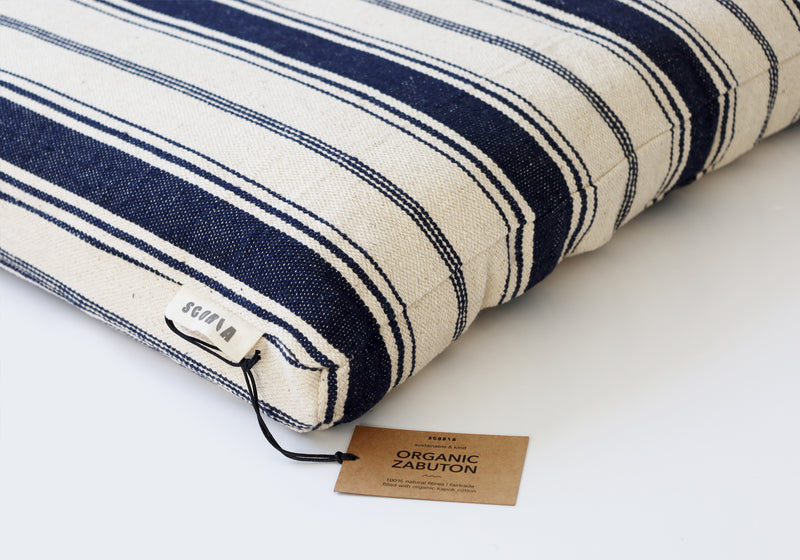 Zabuton Natural & Organic Meditation Mat | Striped