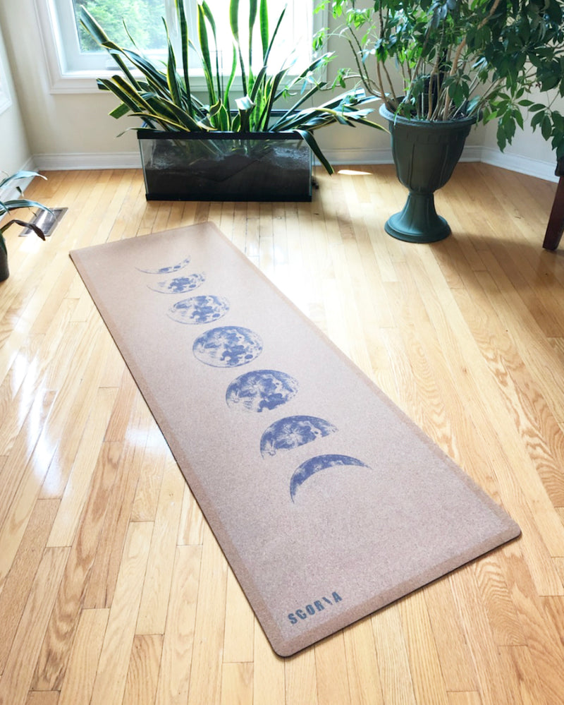 *PRE-ORDER* Moon Phases Cork Yoga Mat (4.5MM) - Scoria