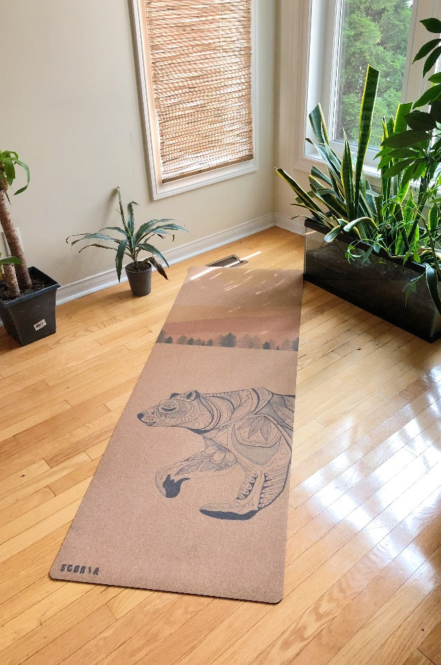 *PRE-ORDER* Day Bear Cork Yoga Mat | 3.5MM | Collab Edition - Scoria