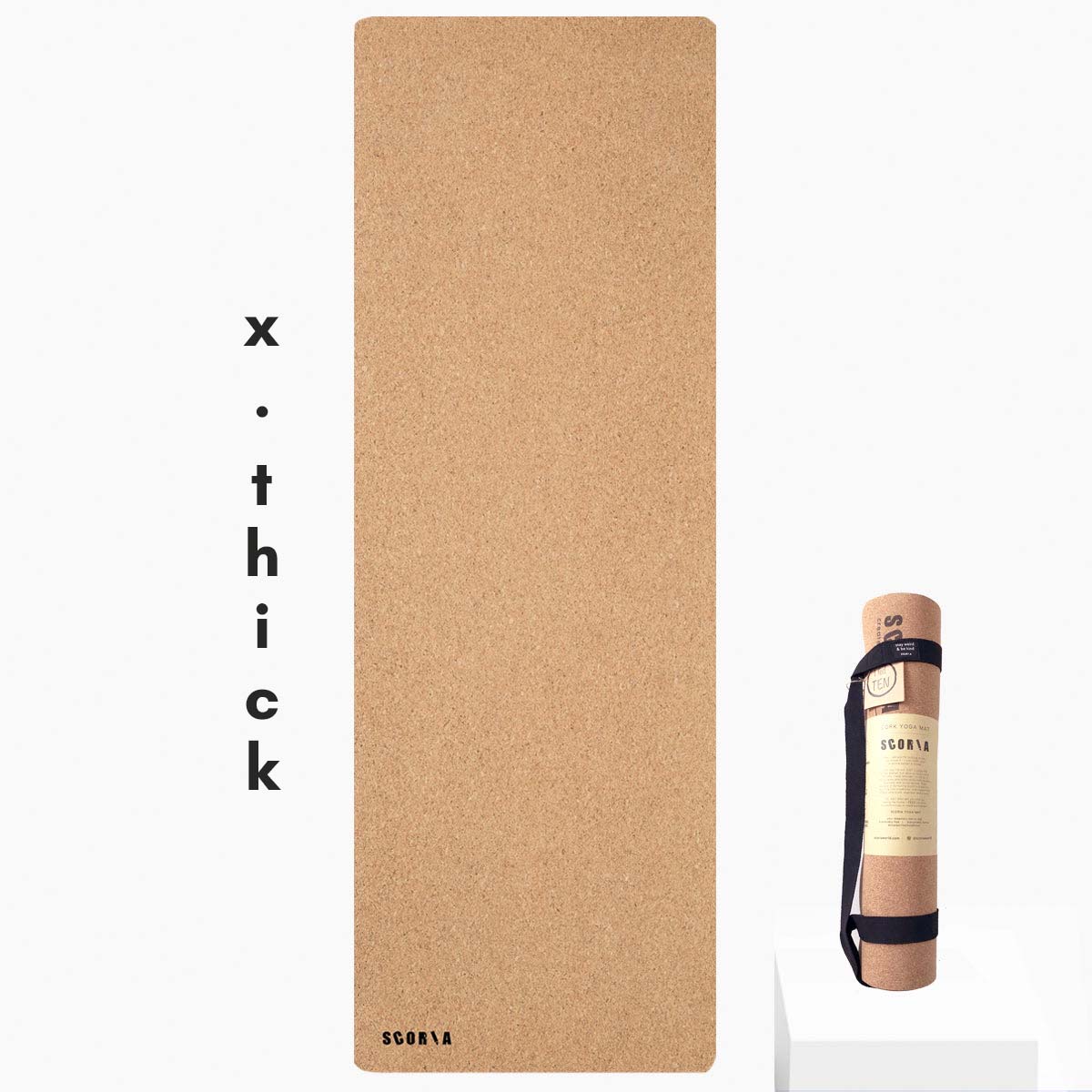 Scoria Essential Blank Cork Yoga Mat Best Kindest Yoga Mats